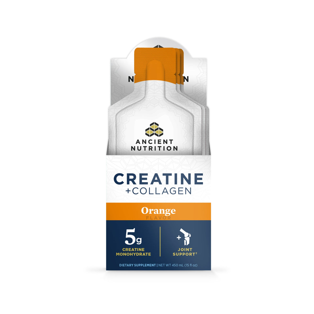 Ancient Nutrition Creatine Collagen Orange Gel Packs