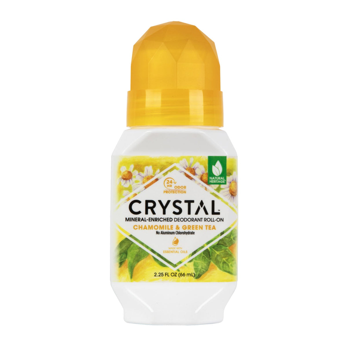 Crystal Deodorant Mineral Deodorant Roll-On - Chamomile & Green Tea