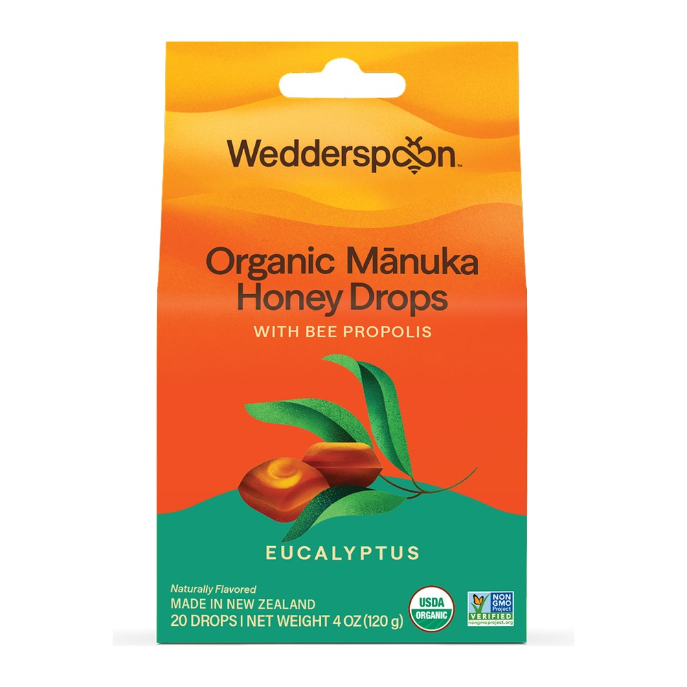 Wedderspoon Organic Manuka Honey Drops, Eucalyptus