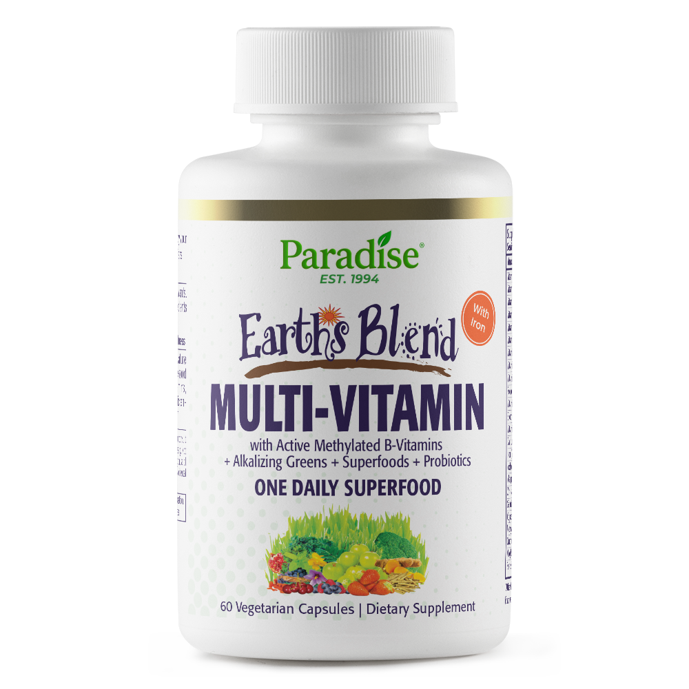 Paradise Herbs Earth's Blend Multi-Vitamin - With Iron