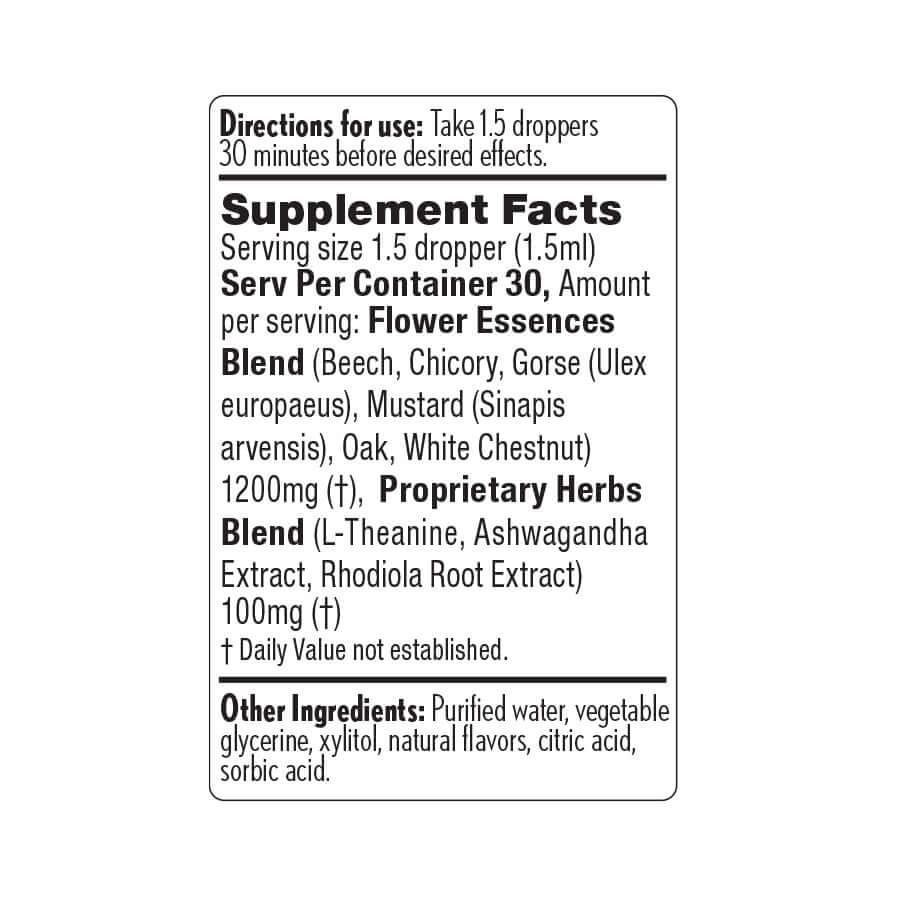Supplement Facts for Barlean's De-Stress Mood Drops