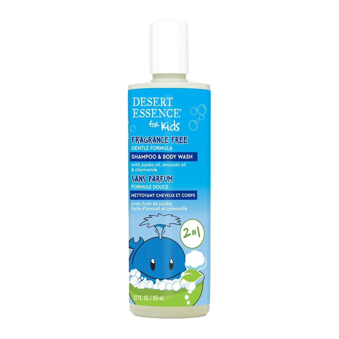 Desert Essence Fragrance Free Kids 2in1 Shampoo & Body Wash