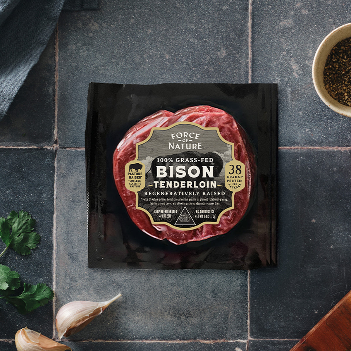 Force of Nature Grass Fed Bison Tenderloin Filet