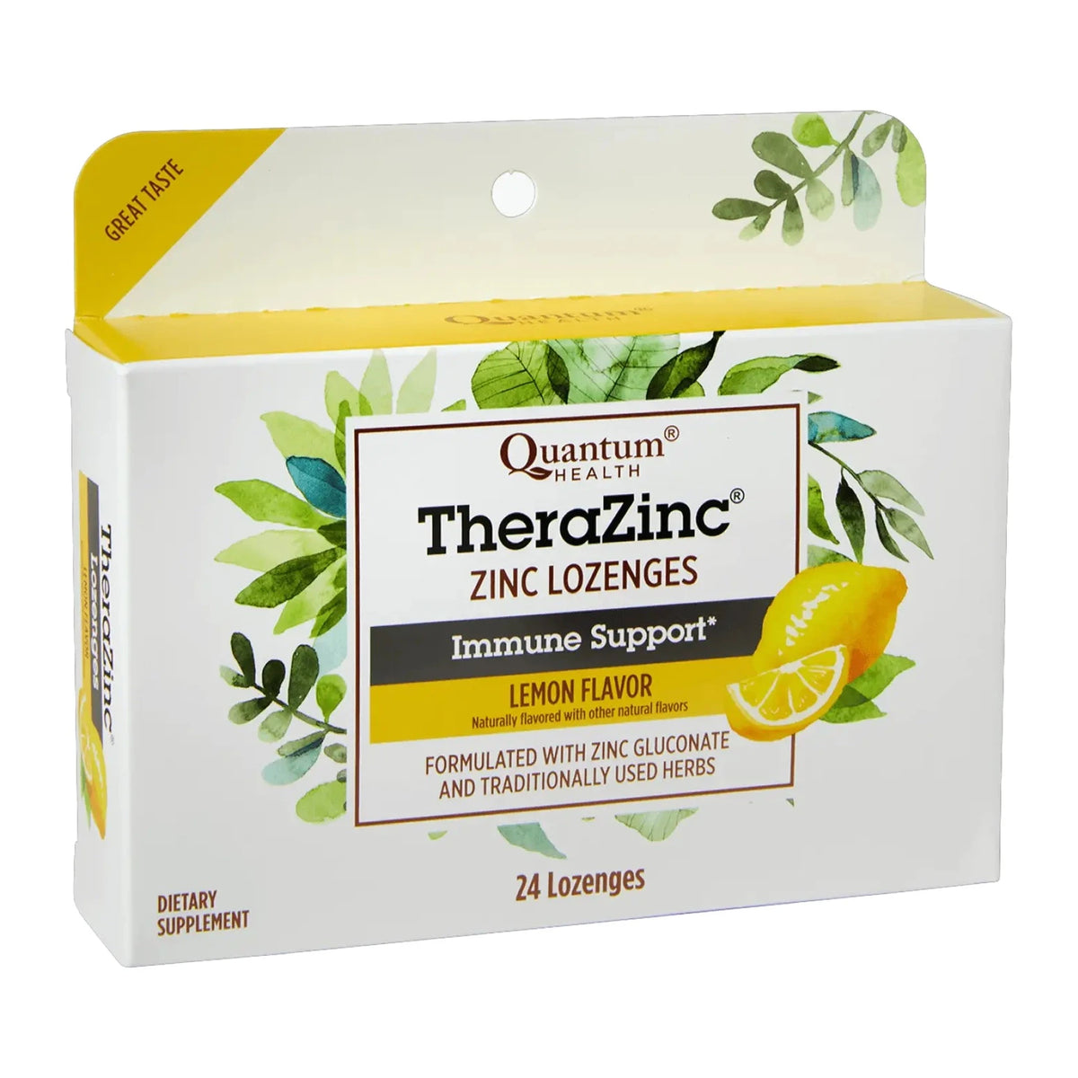 Quantum Health TheraZinc Immune Support Lozenges, Lemon