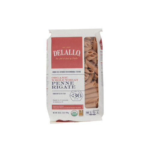 DeLallo Whole Wheat Penne (Rigate) Pasta 16 oz