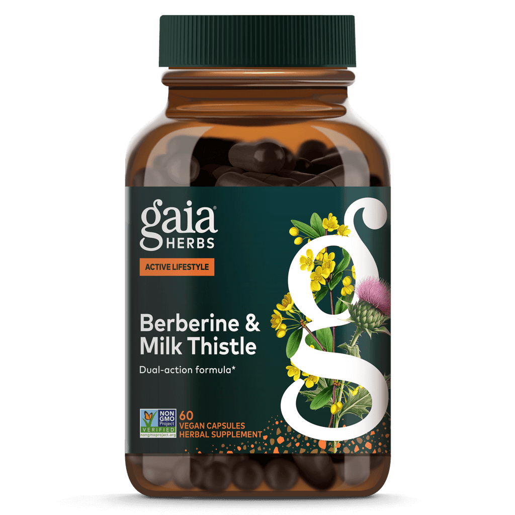 Gaia Herbs Berberine + Milk Thistle Capsules