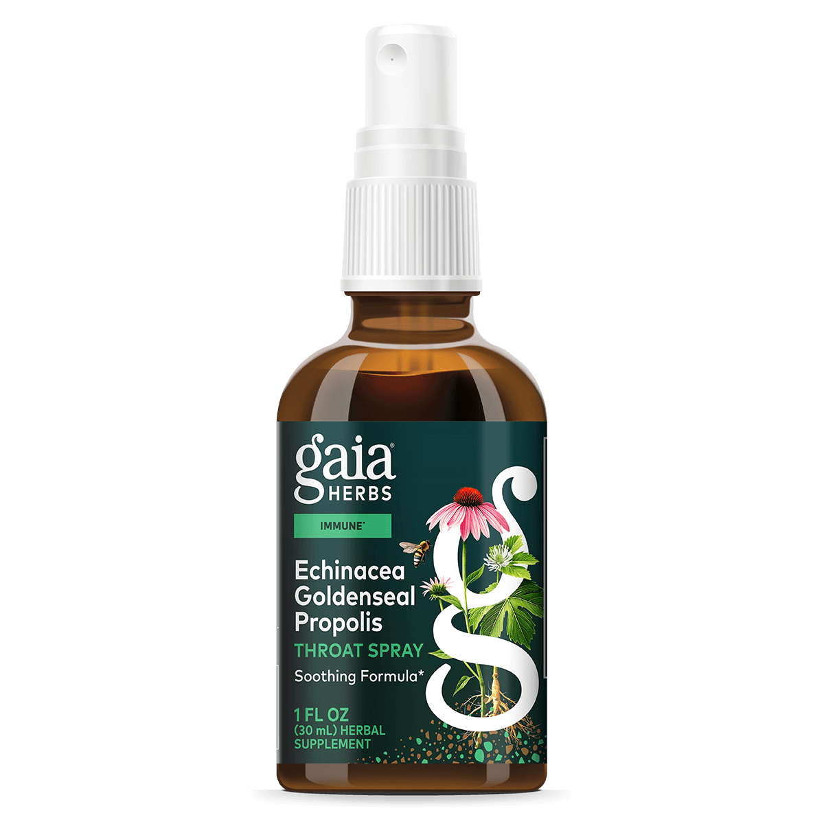 Gaia Herbs Echinacea Goldenseal Throat Spray
