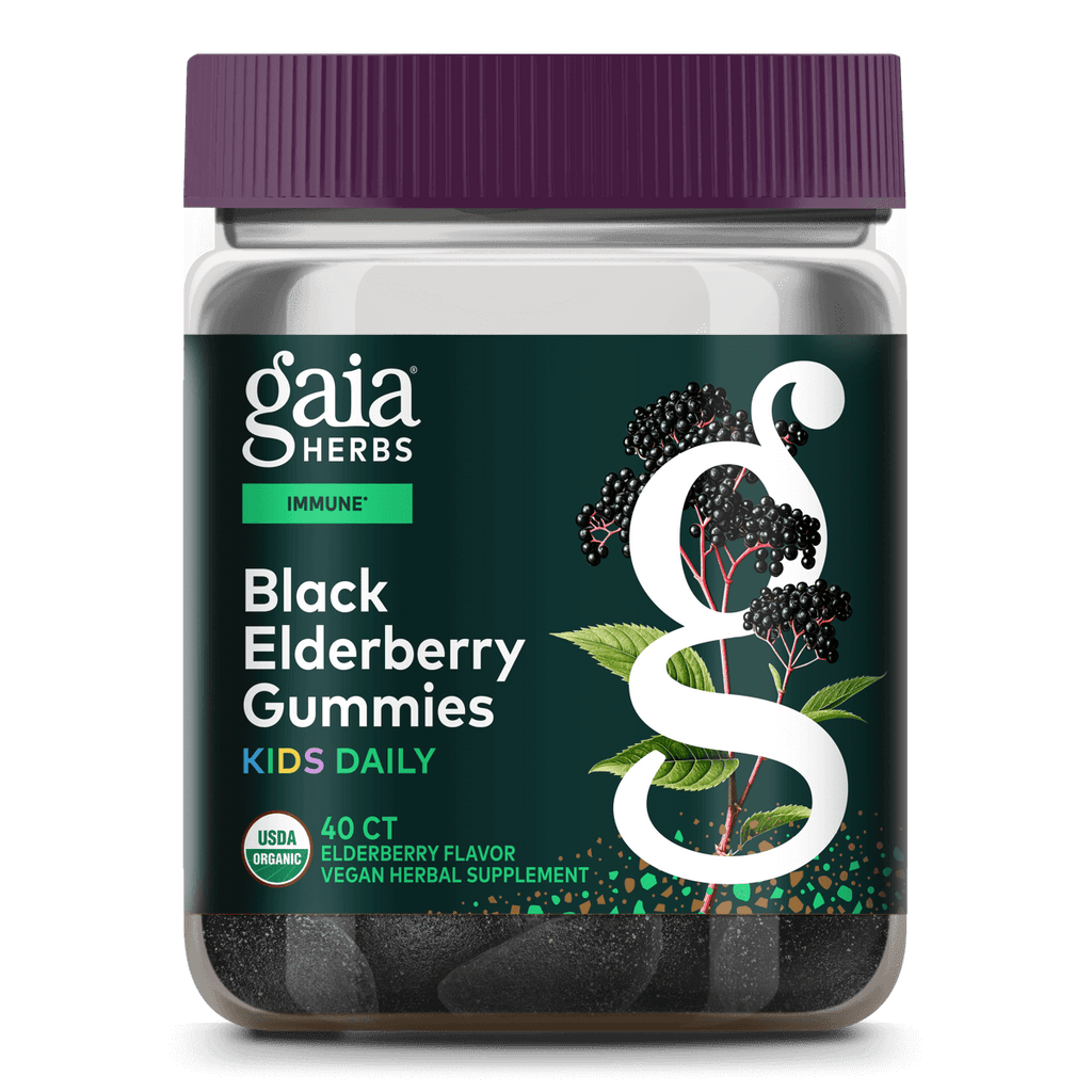 Gaia Herbs Black Elderberry Kids Daily Gummies