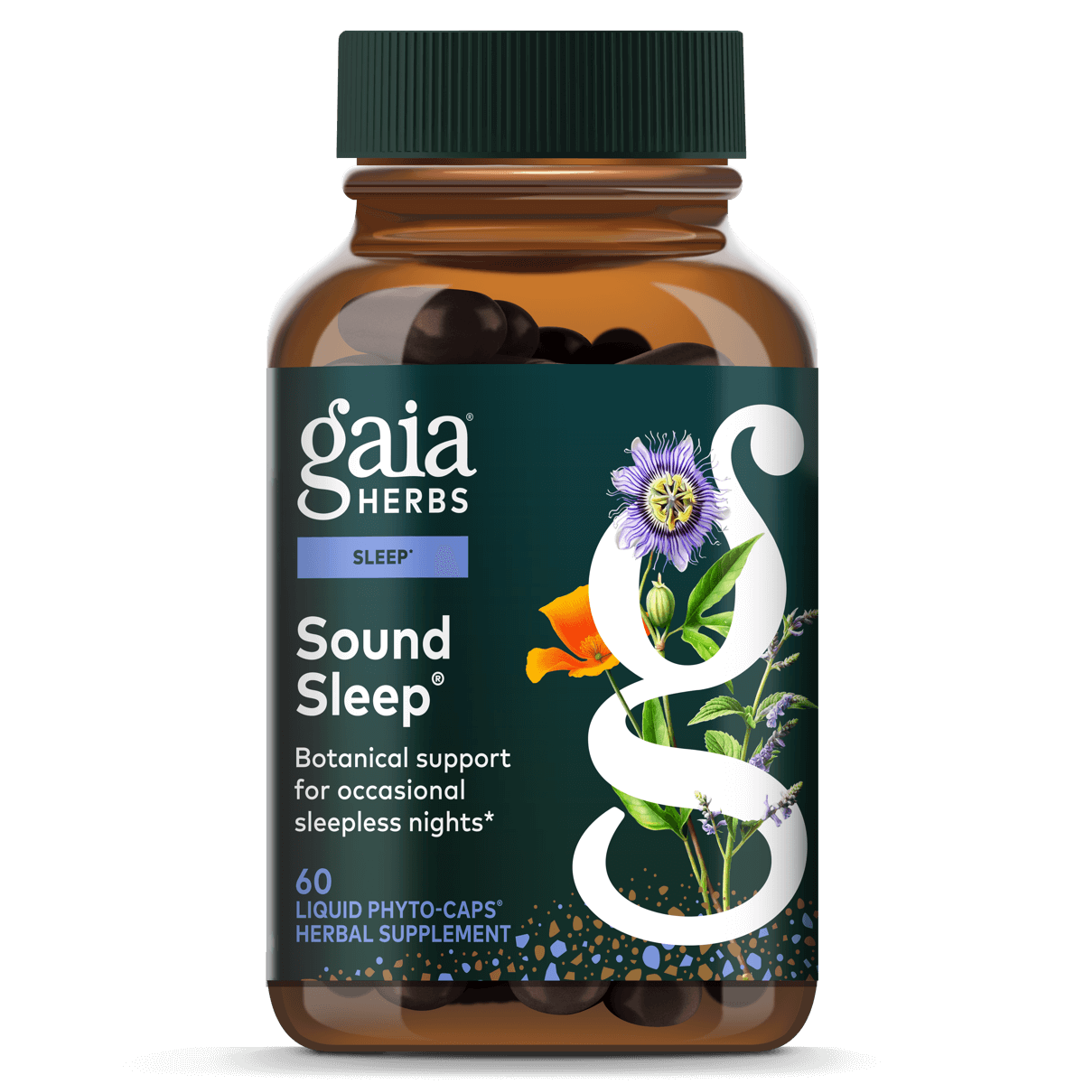 Gaia Herbs Sound Sleep Extract Liquid Vegetable Capsules
