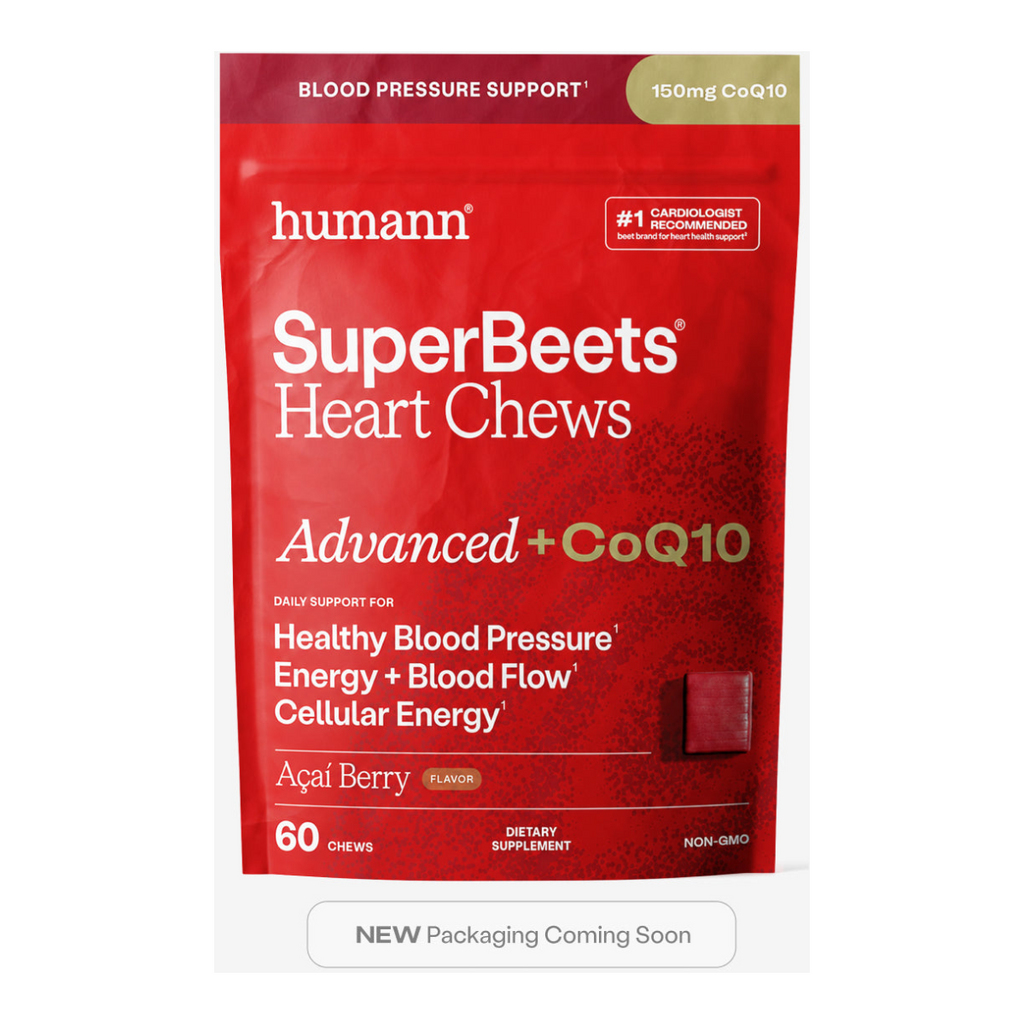 HumanN SuperBeets Heart Chews Advanced + CoQ10 (Acai Berry) - 60 Chews