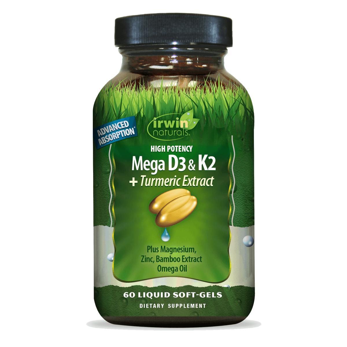 Irwin Naturals High Potency D3 & K2 + Turmeric Extract