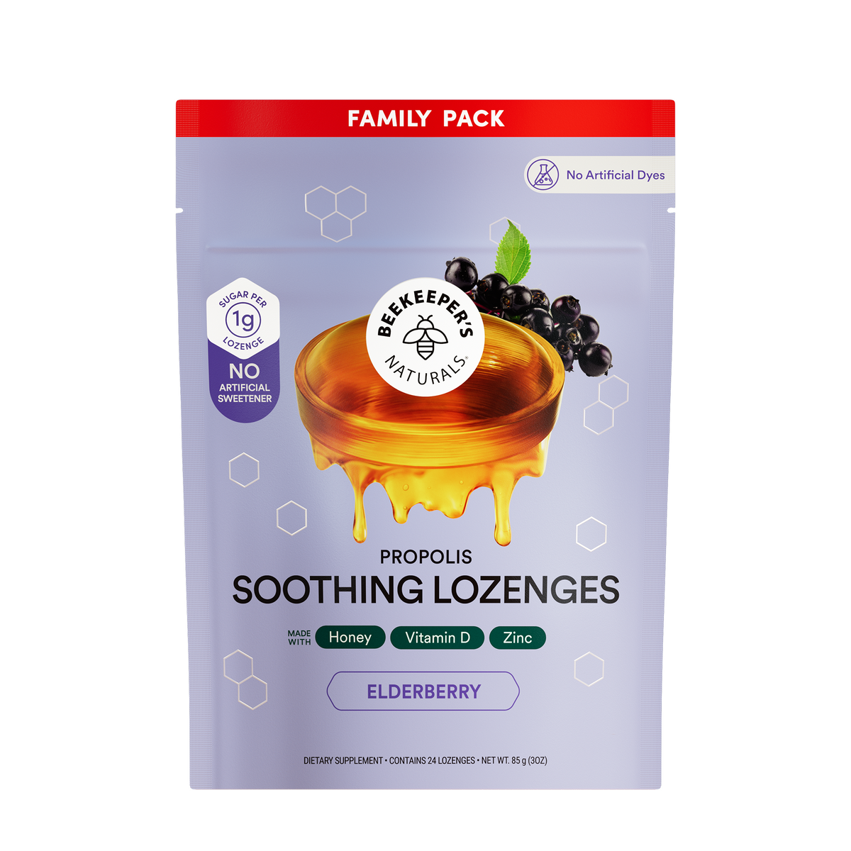 Beekeeper's Naturals Elderberry Soothing Lozenges