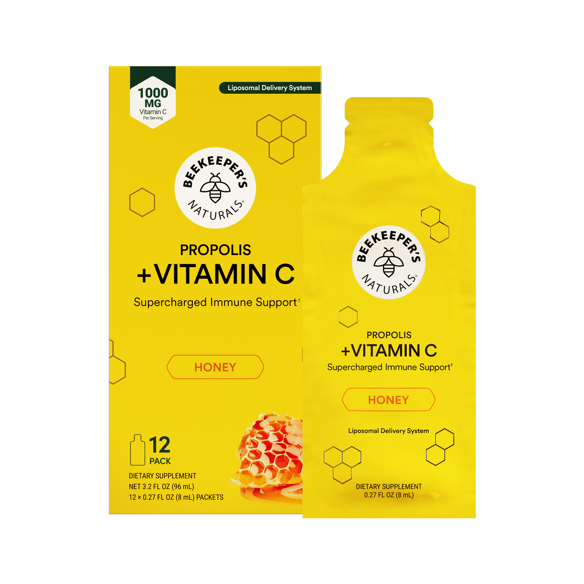Beekeeper's Naturals Propolis + Vitamin C Liposomal, Single Packet