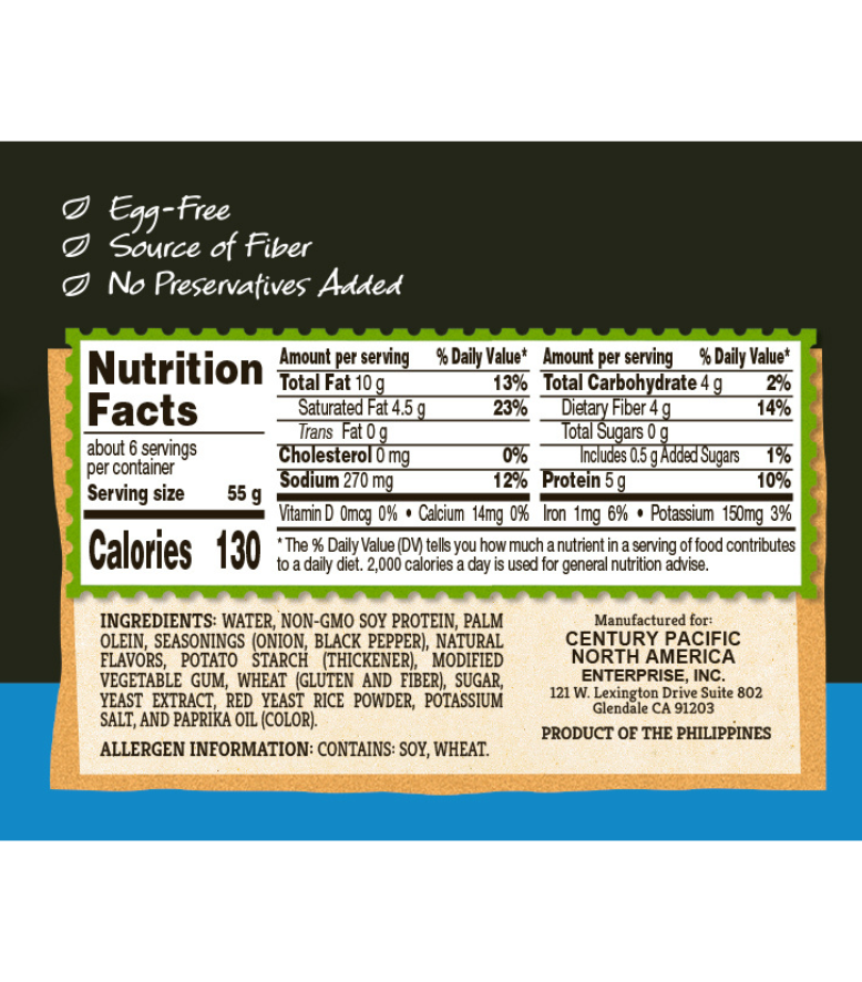 Nutrition Facts for UNMEAT Luncheon Meat