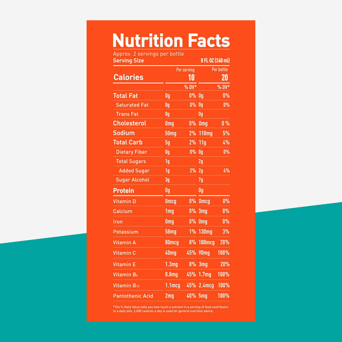 ROAR Organic Mango Clementine - Supplement/Nutrition Facts