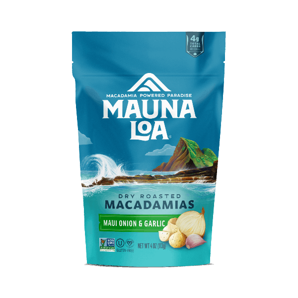 Mauna Loa Flavored Macadamias, Maui Onion & Garlic 4 oz