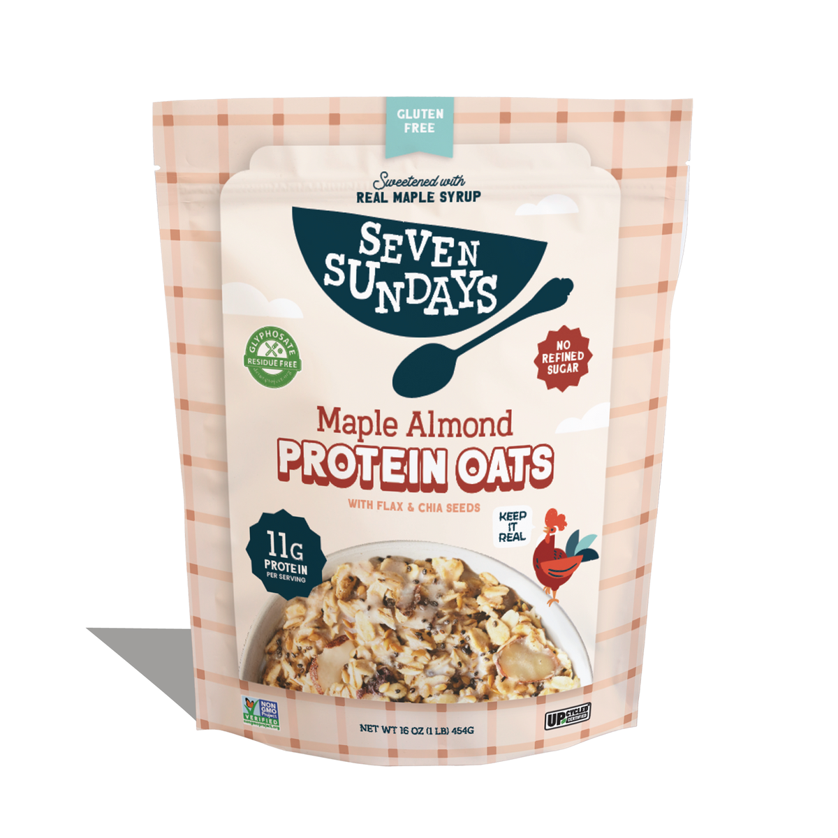 Seven Sundays Maple Almond Protein Oats 16 oz