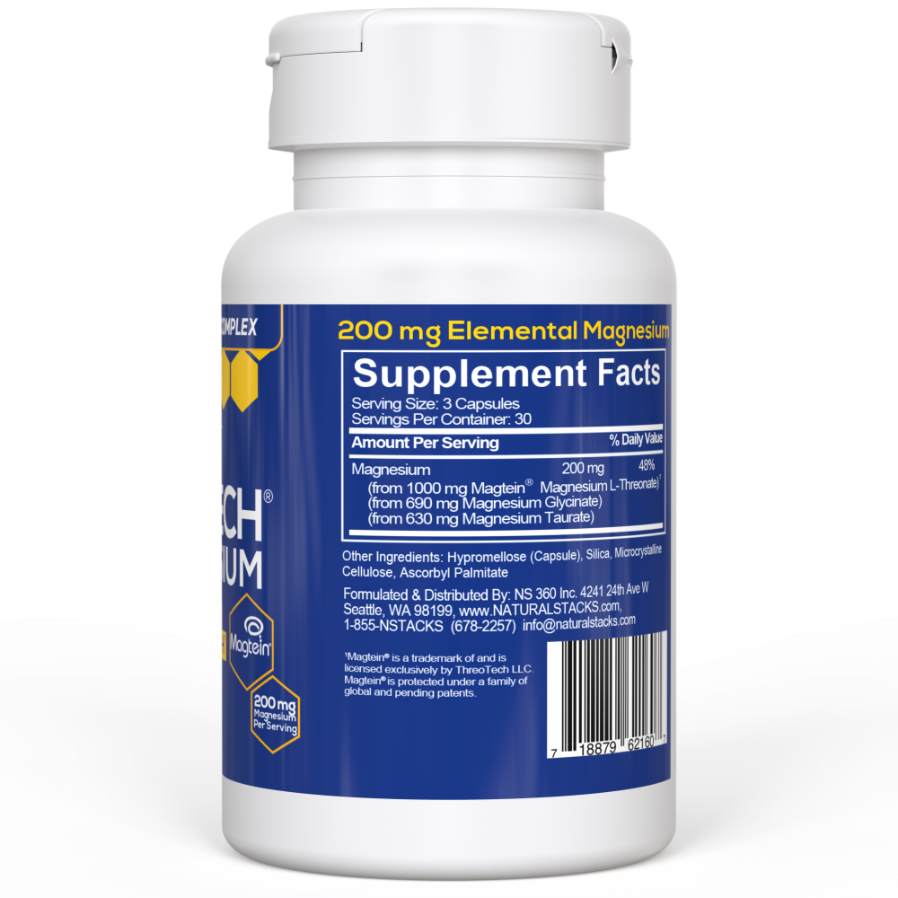 Supplement Facts for Natural Stacks MagTech Magnesium