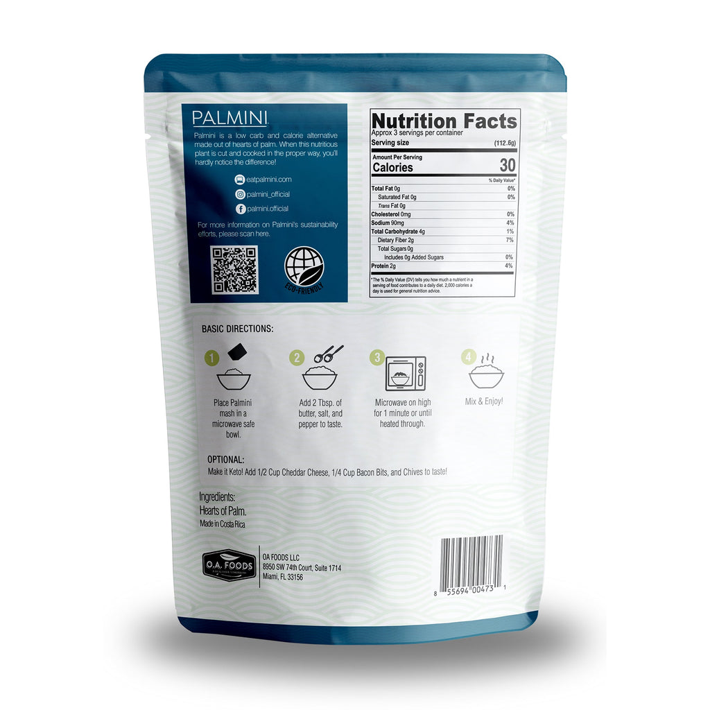 PALMINI Mashed - Supplement/Nutrition Facts
