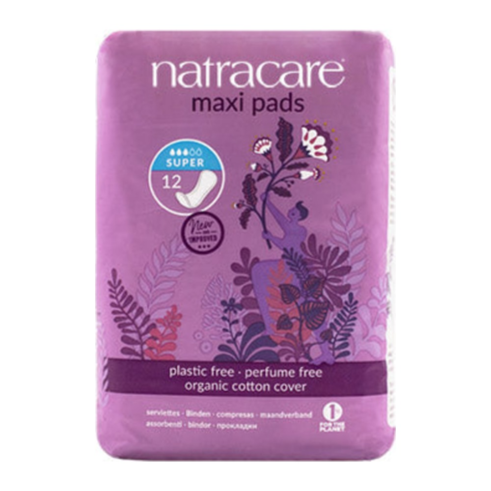 Natracare Super Maxi Pads - 12 Pads