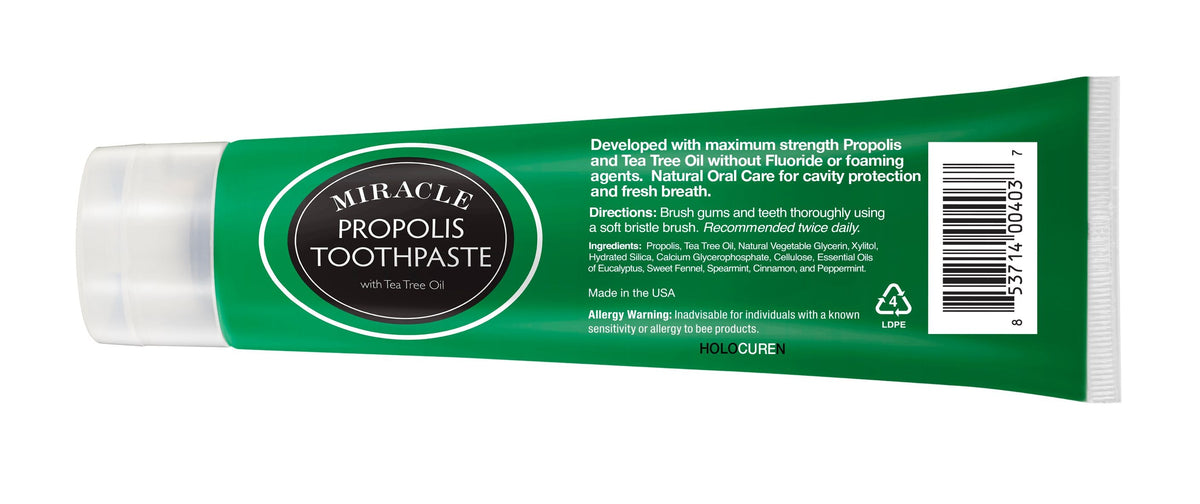Holocuren Miracle Propolis Toothpaste with Tea Tree Oil, Fluoride-Free