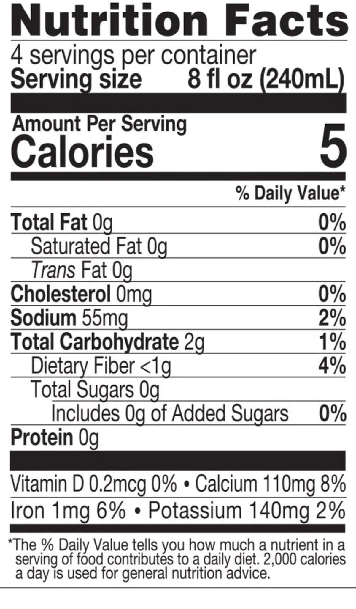 Lakewood Organic Pure Aloe Gel Juice Nutrition Facts