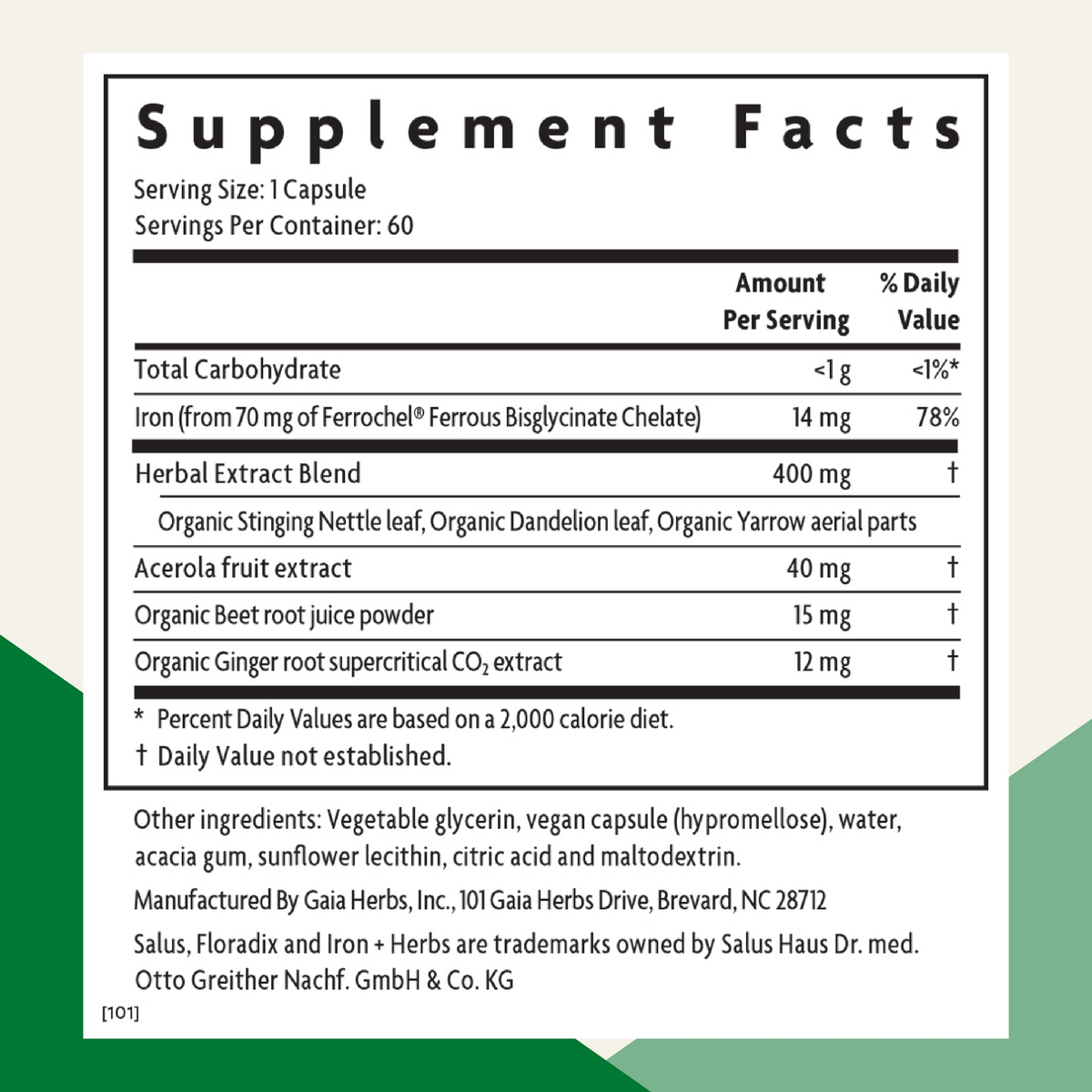 Salus Floradix Iron & Herbs Liquid Phyto-Caps