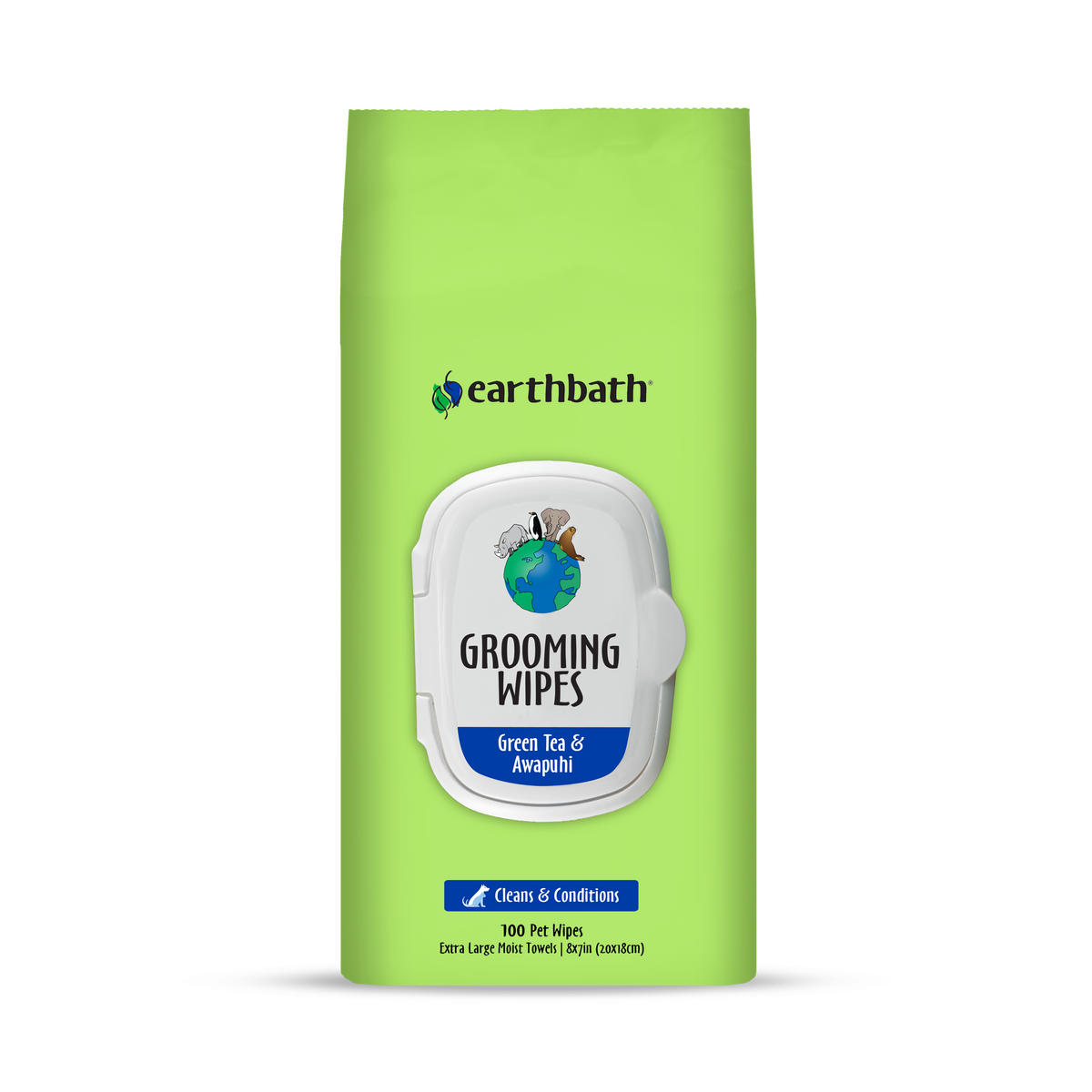 Earthbath Grooming Wipes - Green Tea & Awapuhi