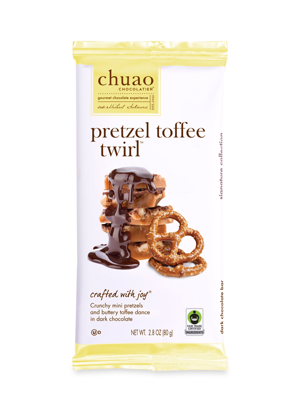 Chuao Chocolatier Pretzel Toffee Twirl Chocolate Bar