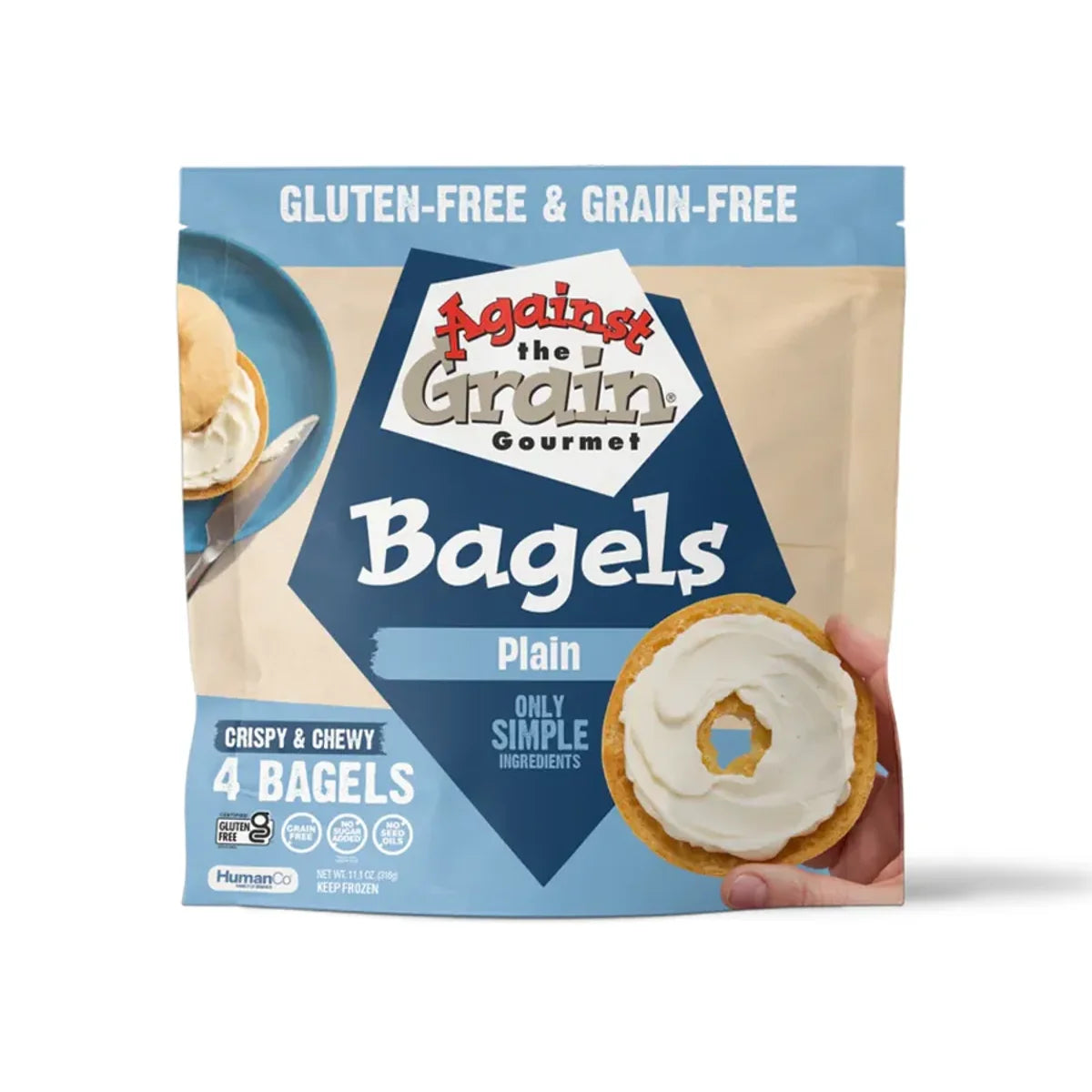 Against the Grain Plain Bagels 11.1 OZ