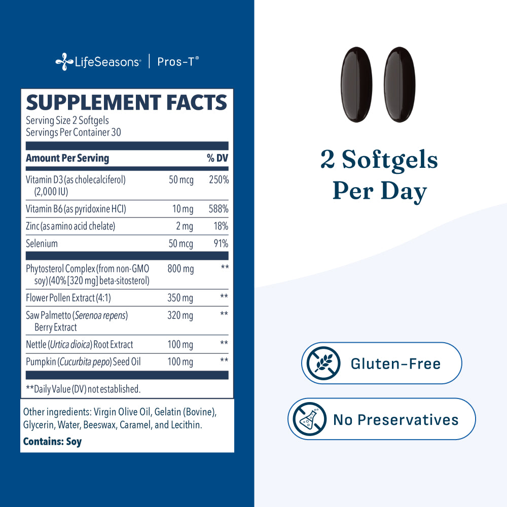 Supplement Facts for Life Seasons Pros-T