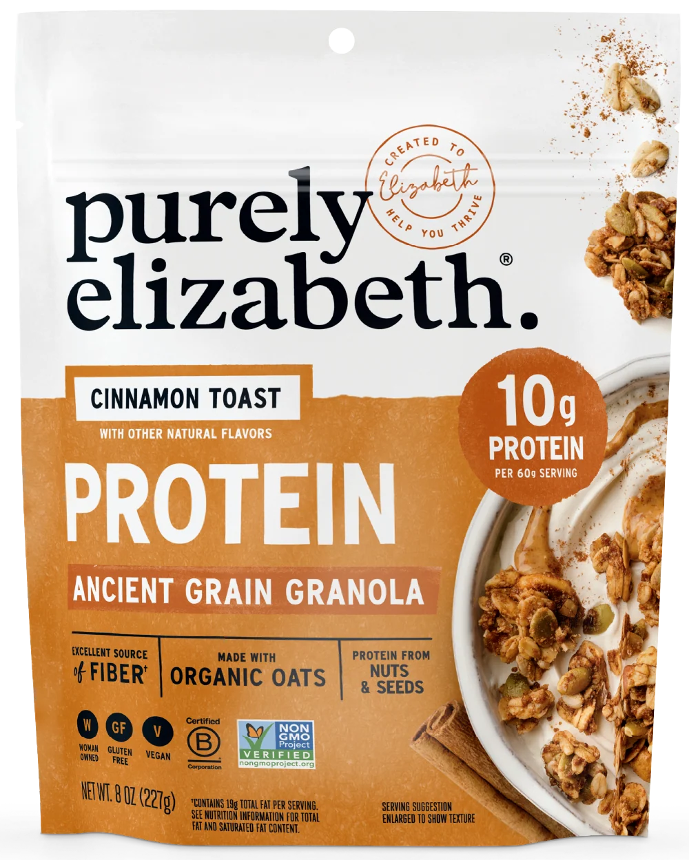 Purely Elizabeth Cinnamon Toast Protein Granola 8 oz