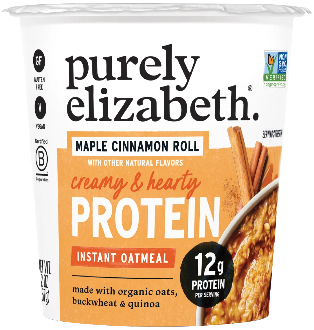 Purely Elizabeth Maple Cinnamon Roll Protein Oatmeal Cup 2 oz