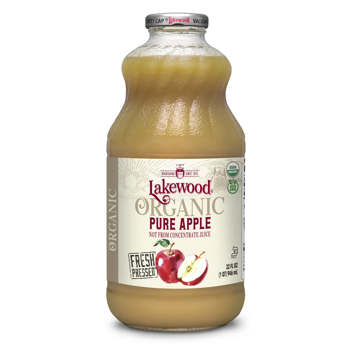 Lakewood Organic Pure Apple Juice 32 fl oz
