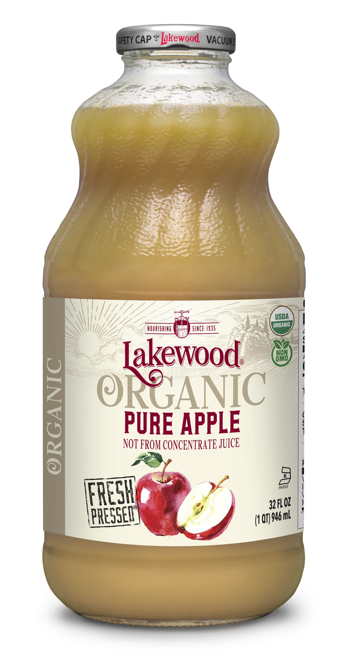 Lakewood Organic Pure Apple Juice 32 fl oz