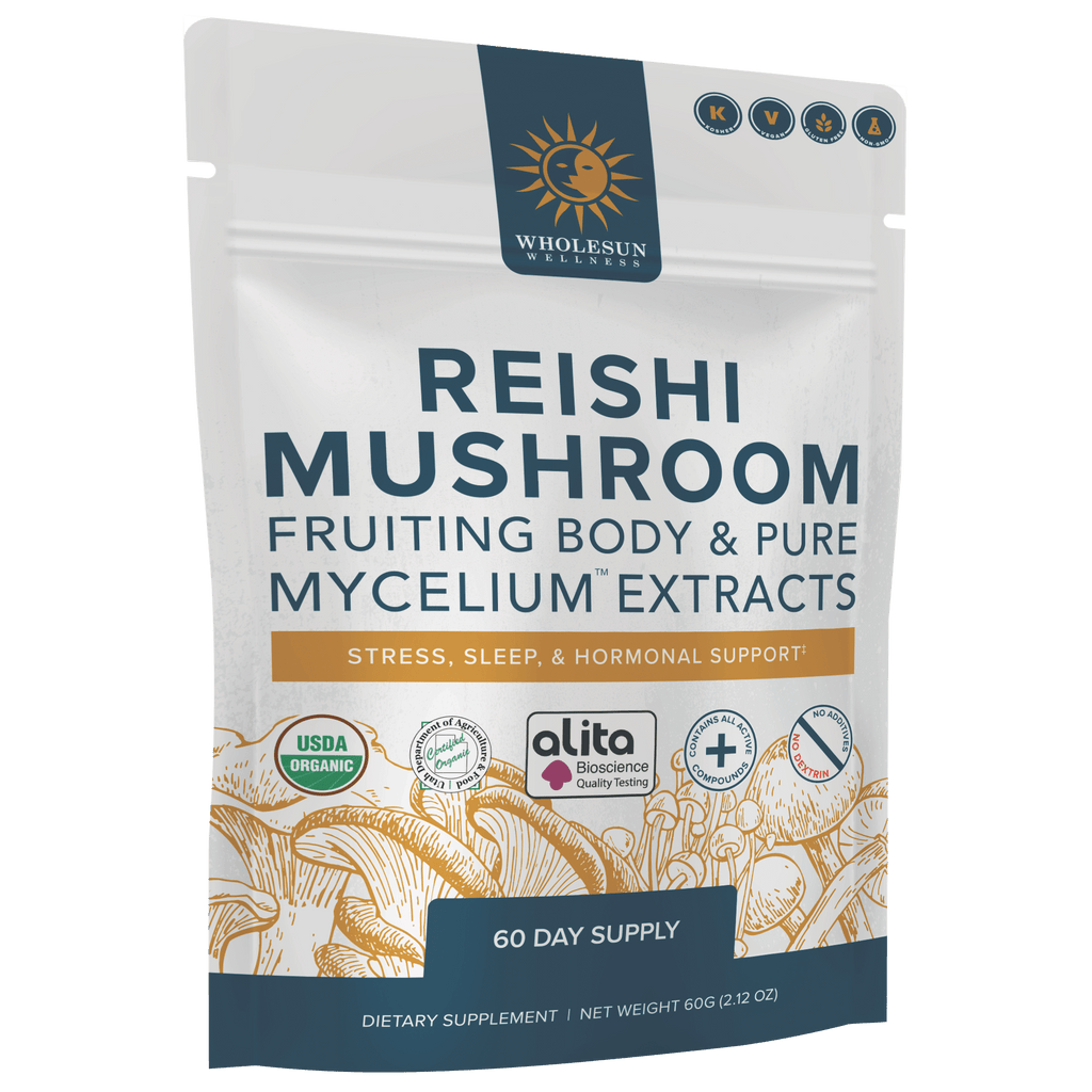 WholeSun Wellness Reishi Organic Mushroom Extract Powder