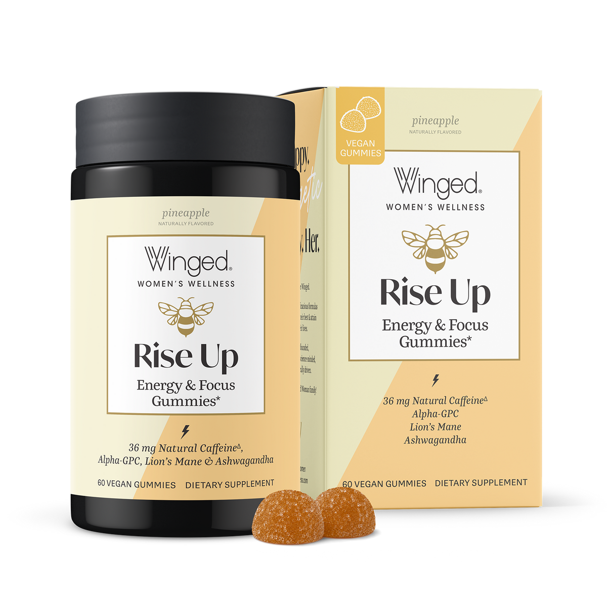 Winged Wellness Rise Up Energy & Focus Gummies