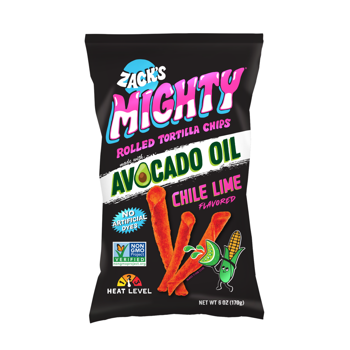 Zack's Mighty Chile Lime Rolled Tortilla Chips