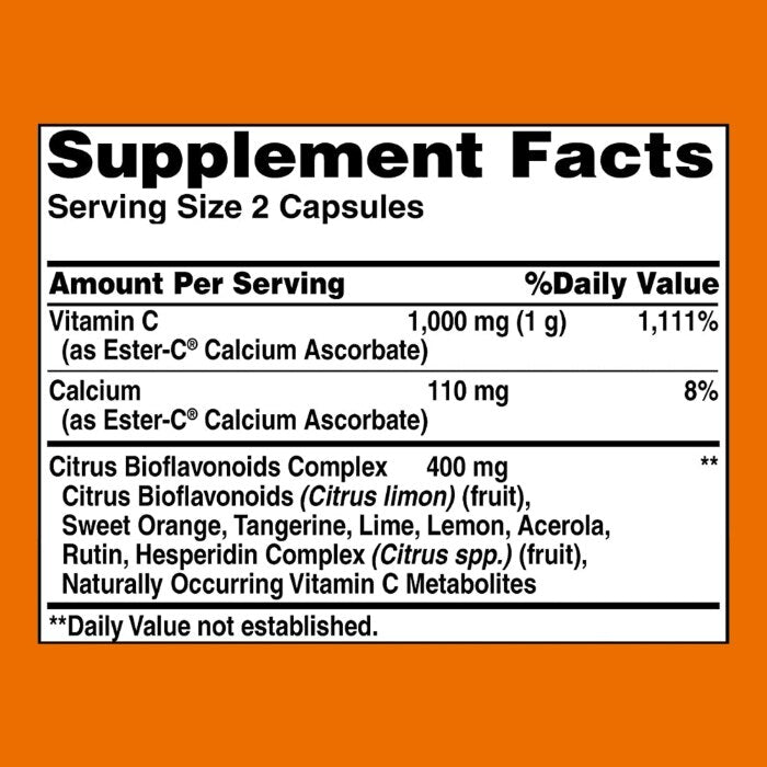 American Health Ester-C 500 mg with Citrus Bioflavonoids, Capsules