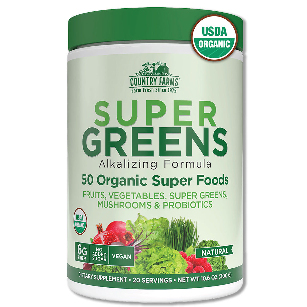 Country Farms Super Greens Powder, Unflavored