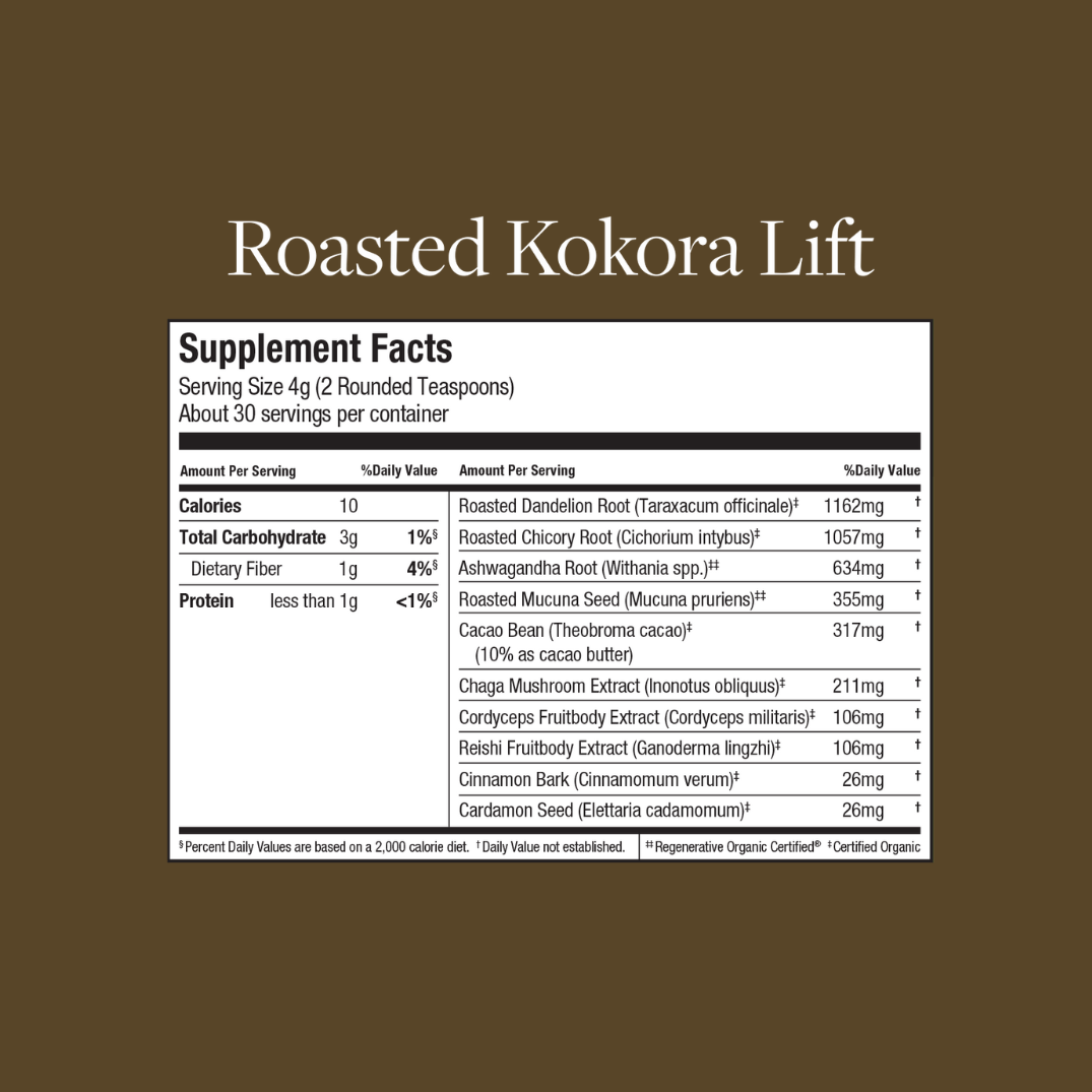 Kokora Roasted Lift Supplement Facts