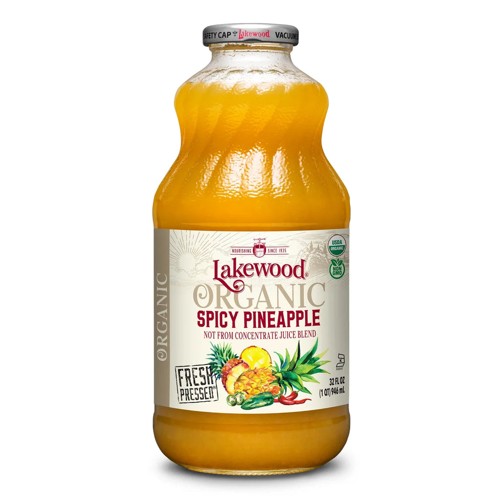 Lakewood Organic Spicy Pineapple Juice 32 fl oz