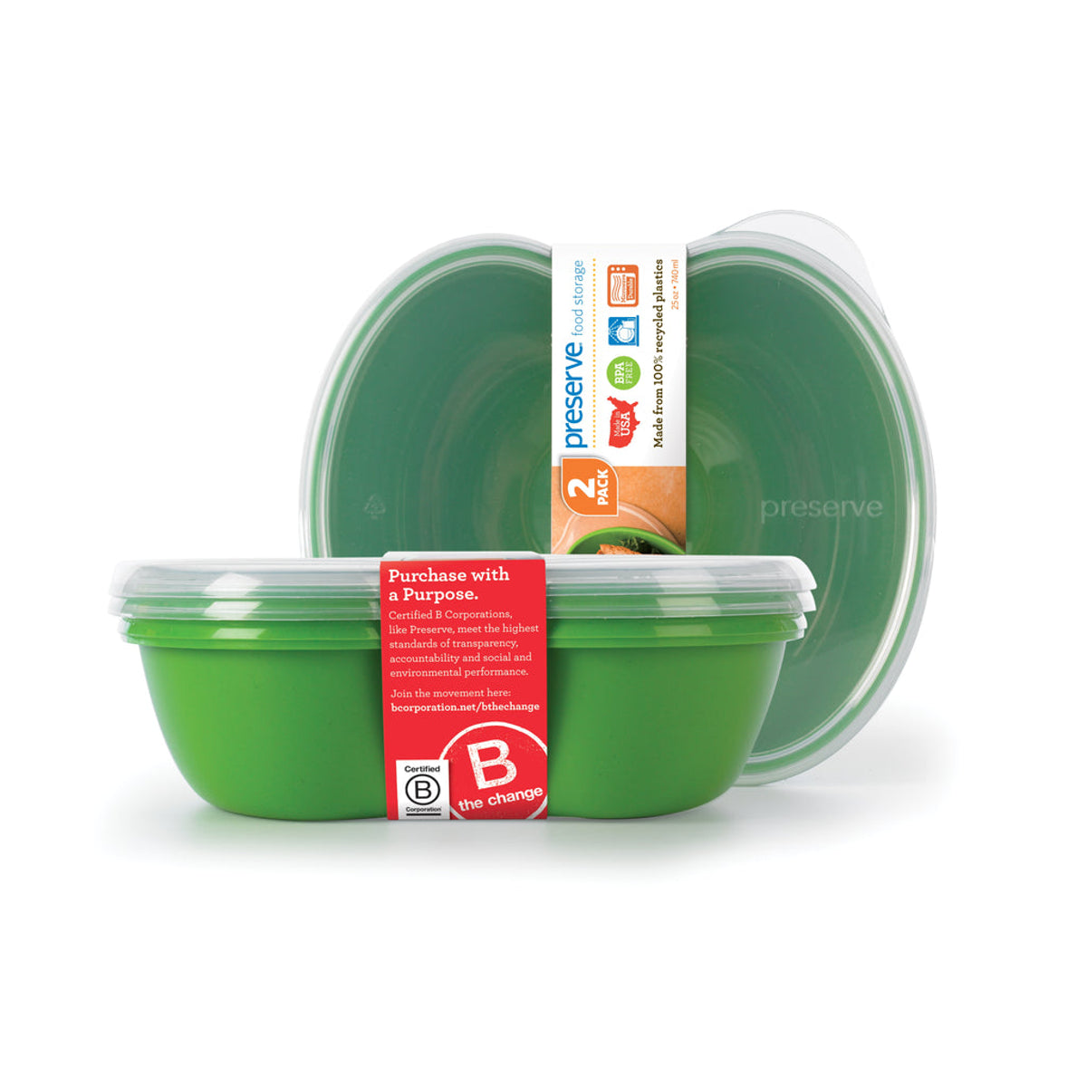 Preserve Sandwich Food Storage Container, Set of 2