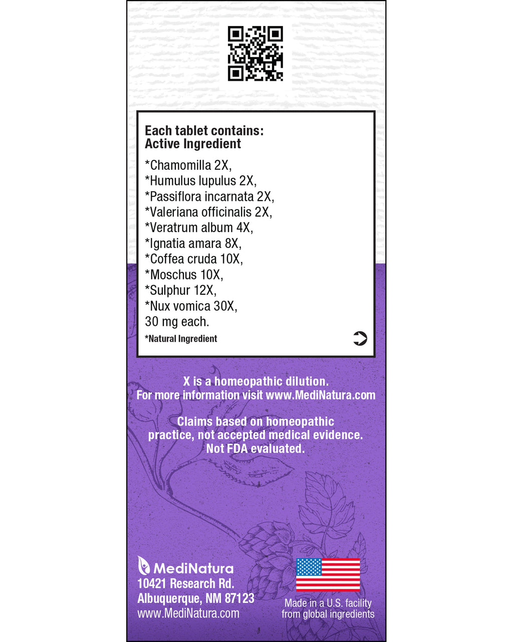 T-Relief Pet Calming – label panel