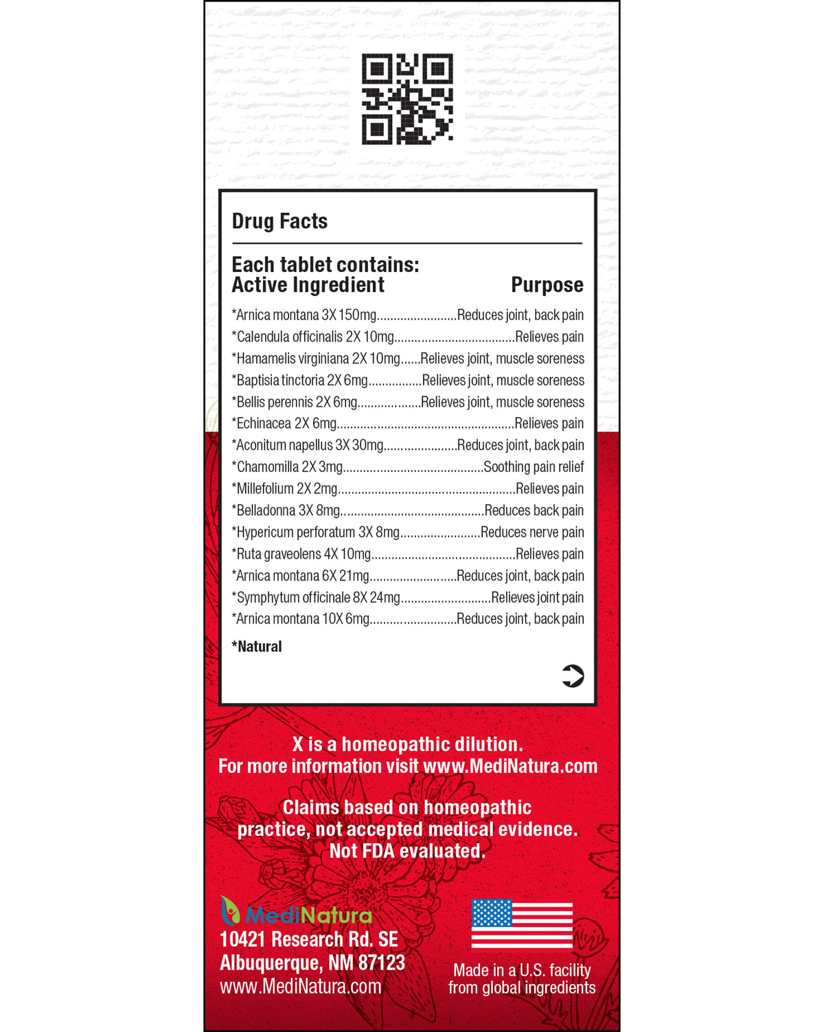 MediNatura T-Relief Pain Tablets