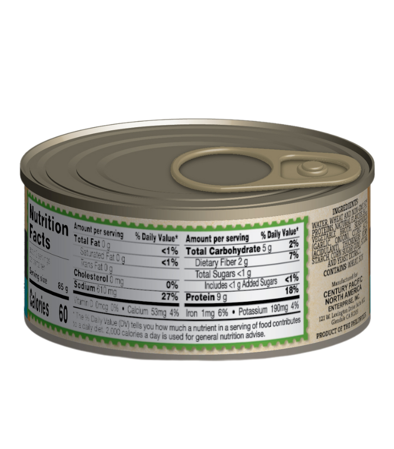 Nutrition Facts for UNMEAT Tuna in Water
