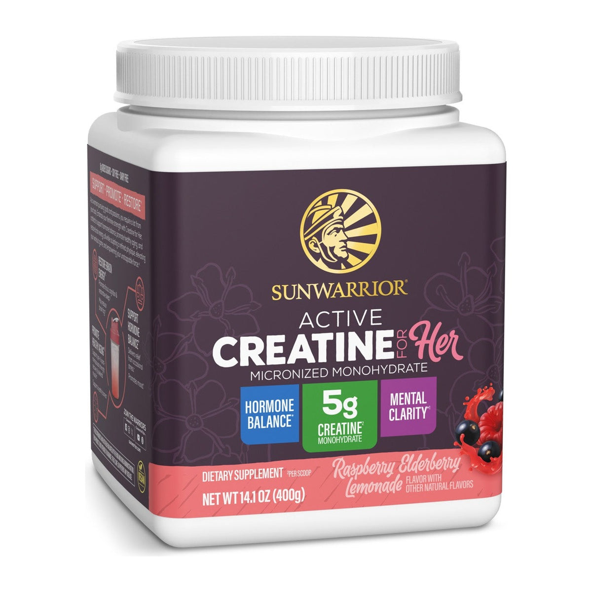 Sunwarrior Active Creatine For HER - Raspberry Elderberry Lemonade