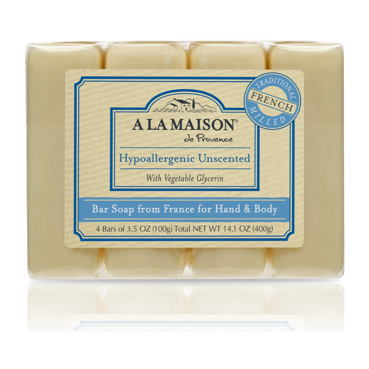 A La Maison Hypoallergenic Unscented Multipack Bar Soap - 14 oz