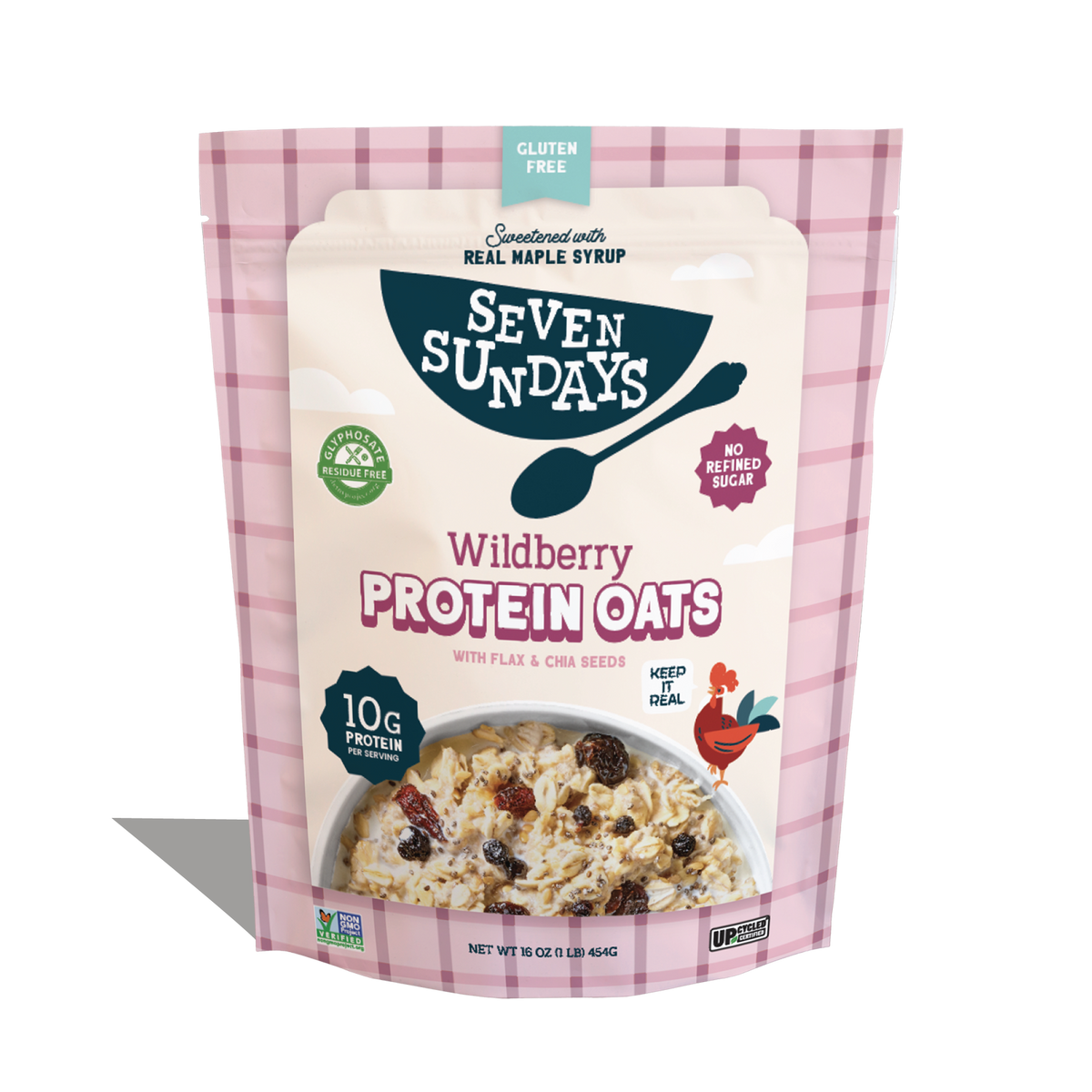 Seven Sundays Wildberry Protein Oats 16 oz