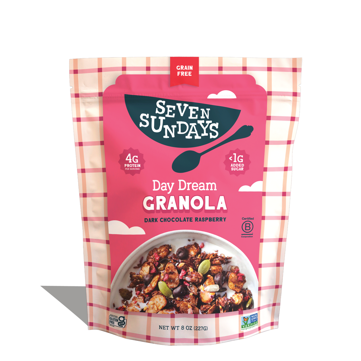 Seven Sundays Day Dream Chocolate Raspberry Grain-Free Granola 8 oz
